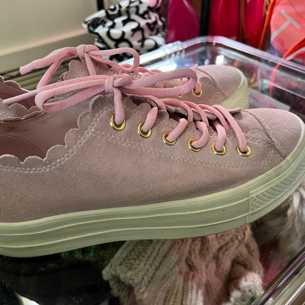 Pink Suede Women's Sneakers
